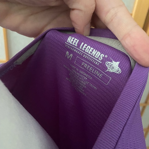 Womens Reel Legends Freeline Sz M Purple Long Sleeve Coverup Activewear Fishing - Picture 6 of 6